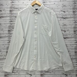 UNTUCKit Shirt Men's XL White Slim Fit Performance Dress Button Front Stretch